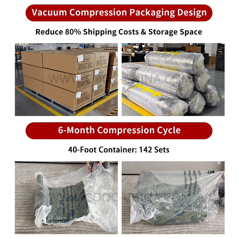 Modern Design Vacuum Packaging Compressed Foam Sectional Sofa Set Furniture Living Room Floor Seating Sofa with Ottoman