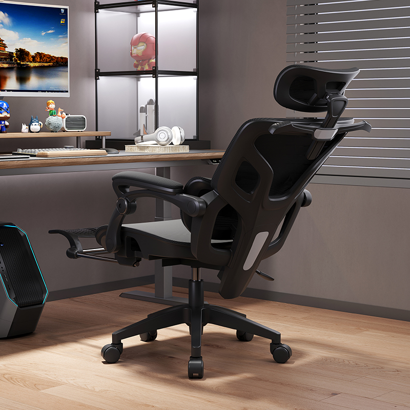High Quality Oversized Swivel Mesh Lumbar Support Ergonomic Conference Gaming Office Black Reclining Computer Chair