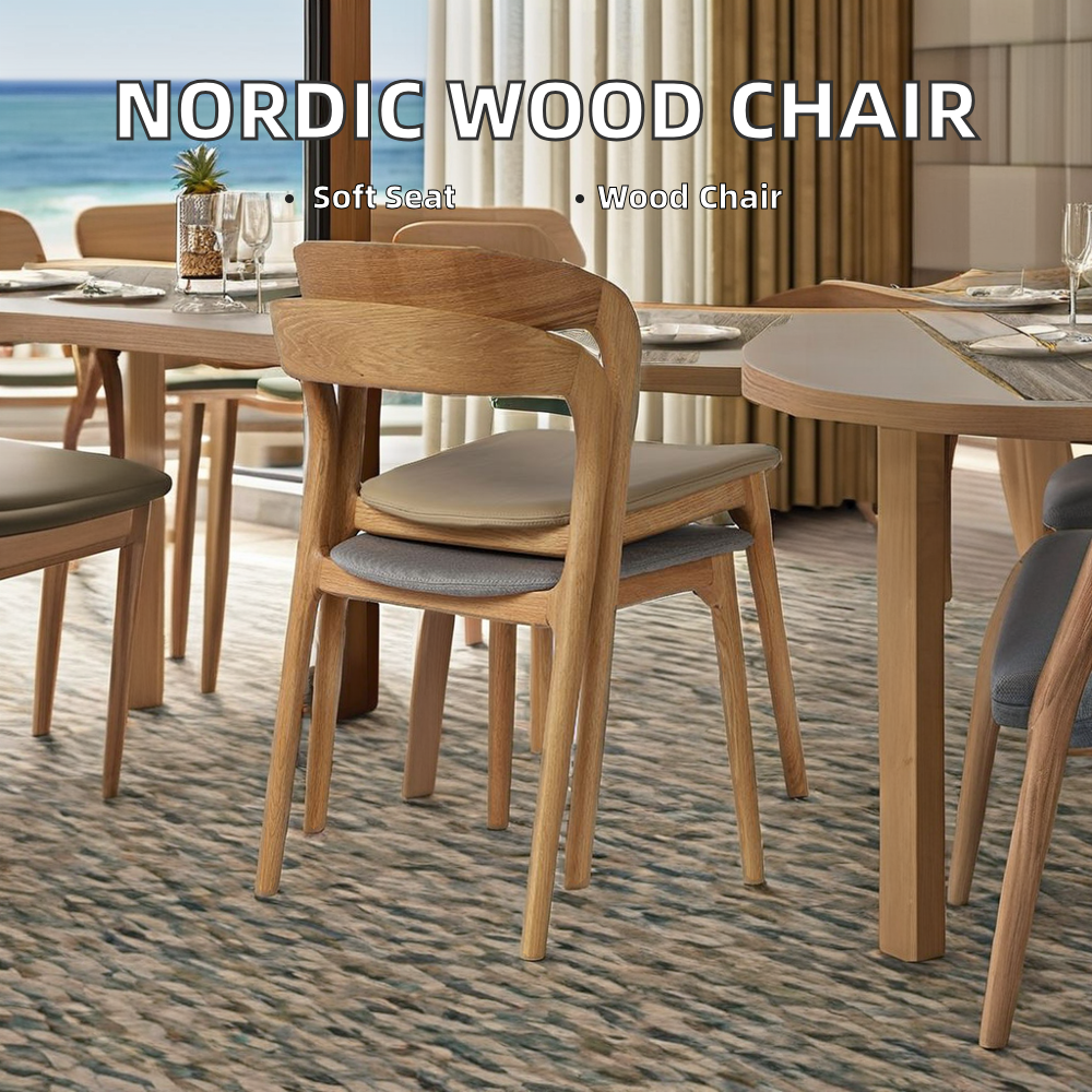 China Design Stackable Victorian Dine Bar White Oak Legs Kitchen Coastal Hotel Nordic Solid Wood Armchair Chair