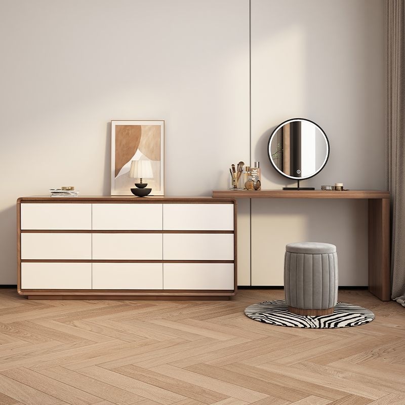 Chinese Style Solid Wood Dressing Table Simple Modern Bedroom Cupboard Integrated Vanity Small Apartment Corner Storage Cabinet