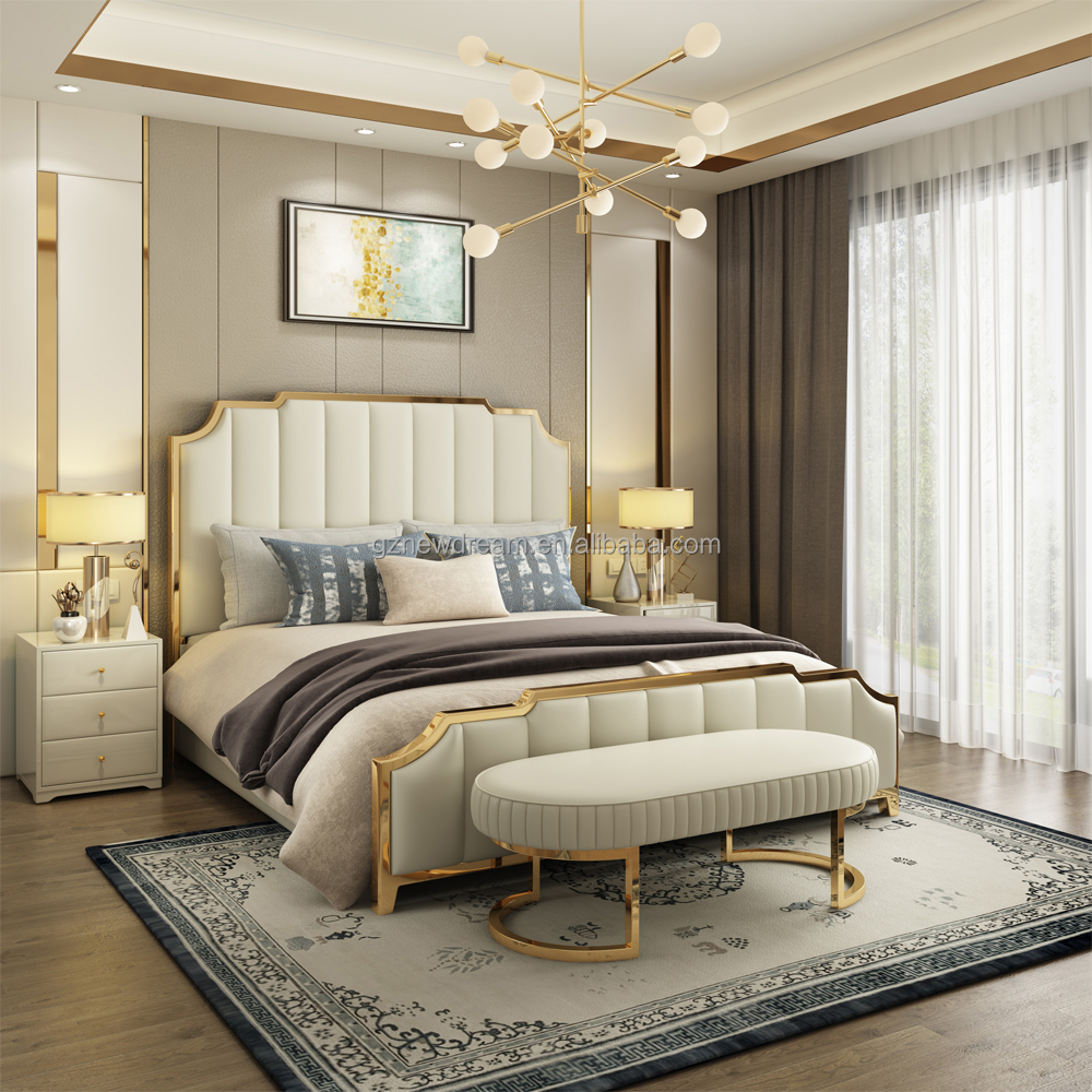 Luxury Natural Bedroom Nightstand BedsideTable