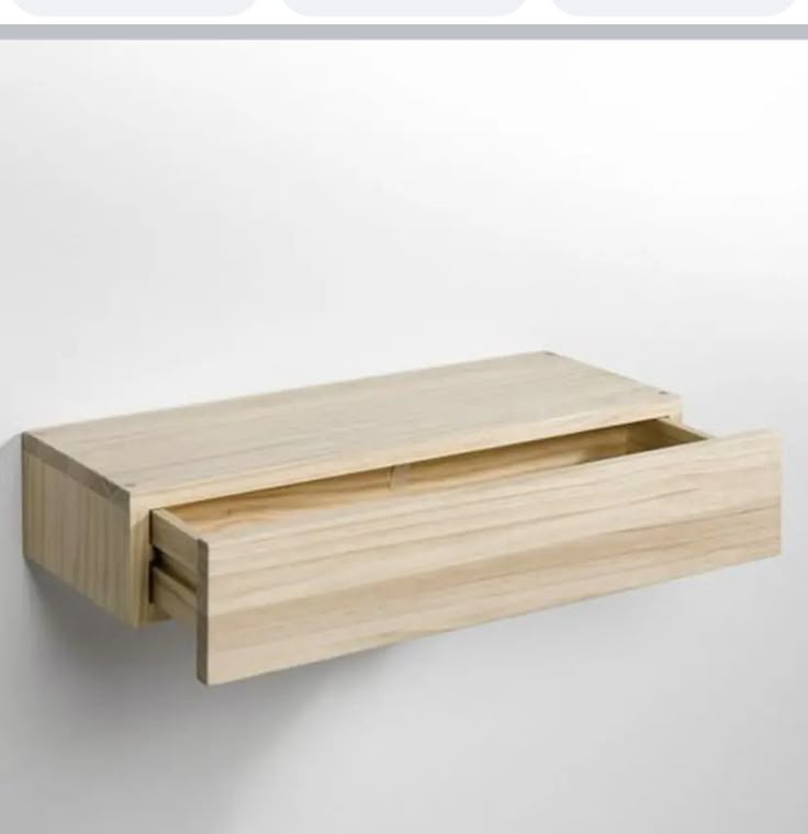 Wall-Mounted Hardwood Nightstand Built-In Floating Bedside Shelf for Space-Saving Modern Bedrooms hardwood Nightstands