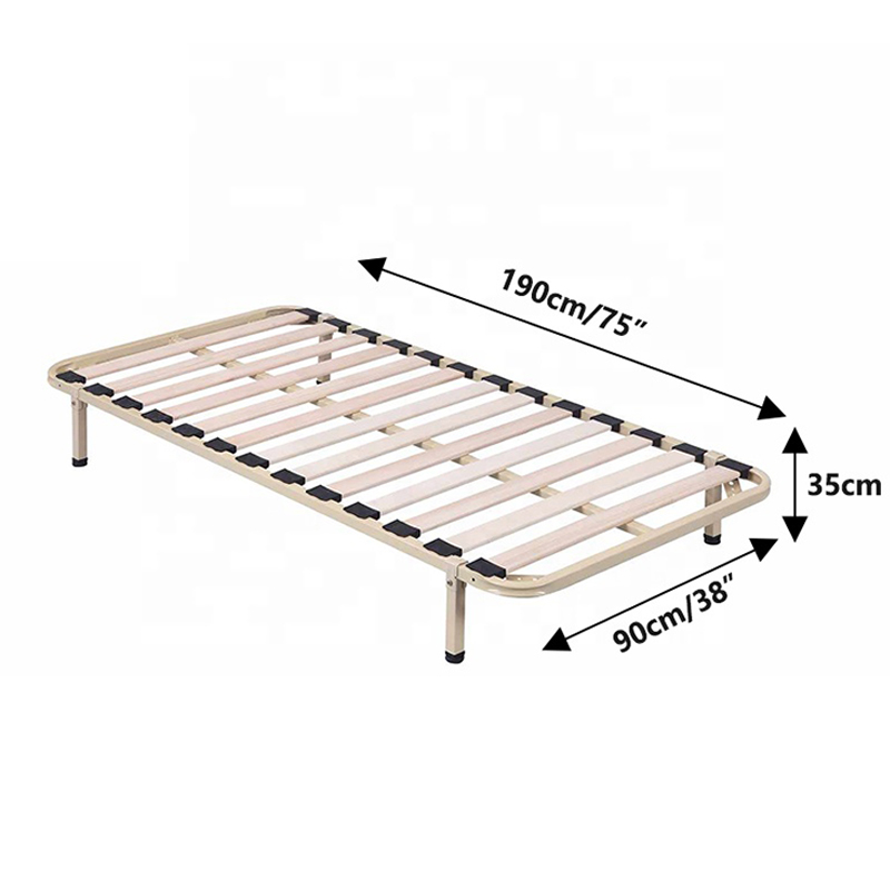 Sturdy Custom Size Pallet Wood Slat Twin Bed Frame Bedroom Furniture Super King Queen Full Size Metal Iron Bed Frames Modern