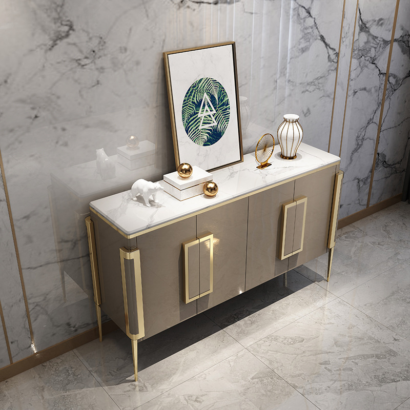 Modern Italian-Style Light Luxury Sideboard Storage Cabinet Dining Room Cupboard Tea Cabinet for Home Furniture Sintered Stone