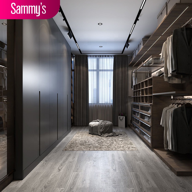 Sammy's Factory Supplier Wardrobe Steel Frame Wood Door Wardrobe Bedroom Design Luxury Wardrobes Clothes Cabinet Walk-in Closet