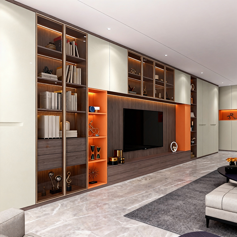 BOSNiE Modern Luxury High Gloss TV Stand Drawers Living Room Bedroom Storage Cabinet Media Console Entertainment Center