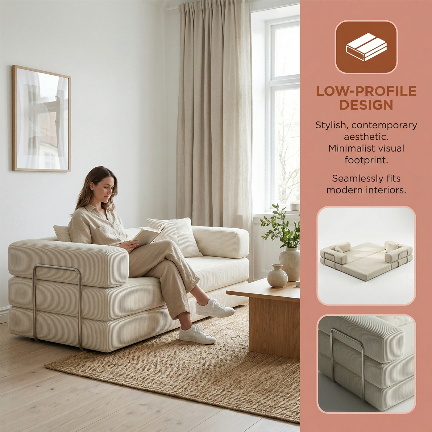 Modern Sectional Sofa Set Modular Design L Shape Luxury Couch Large Seating Nordic Style Comfortable Upholstery Big Lounge