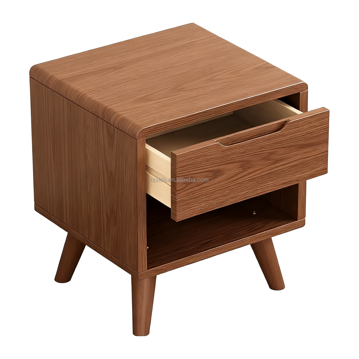 Modern Wooden Bedside Nightstand with Drawer for Bedroom Apartment Home Furniture Storage