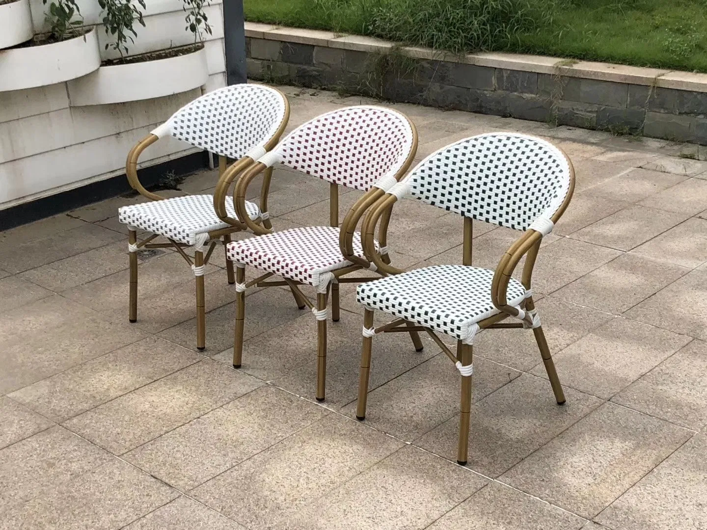 Antique Retaurant Hotel Resort Villa Dining Room Rattan Table and Chair Set