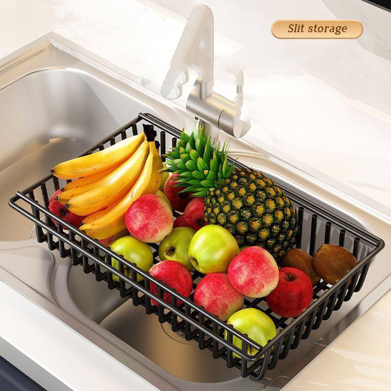 Household Floor Standing 4-Layer 3 Basket Dining Sideboard Cabinet Storage Rack Door to Door Durable Black Metal Storage Rack