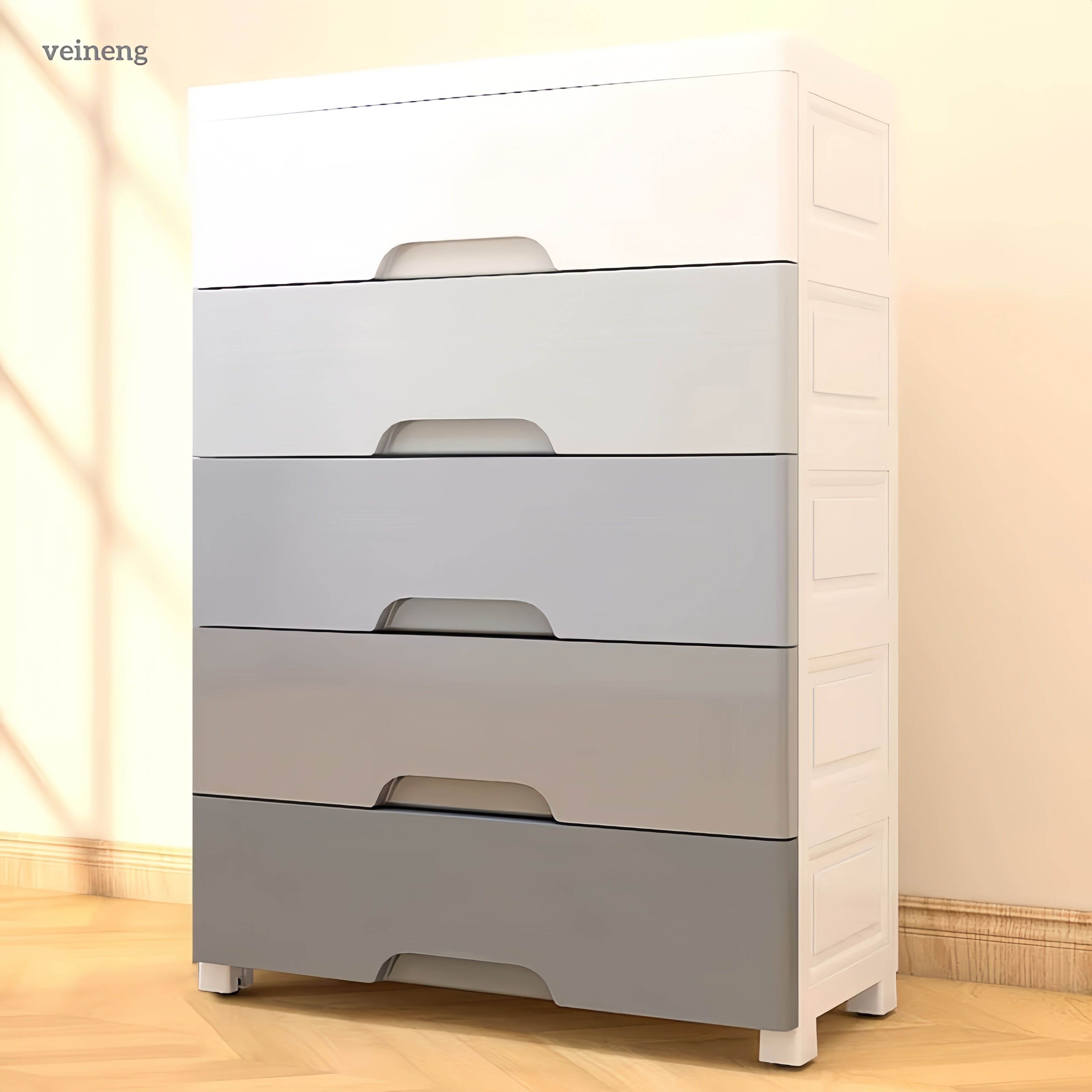 Thickened Large Drawer-Type Storage Cabinet PP Plastic Household Baby Toy Clothes Sundries Organizing Storage Box Model Veineng