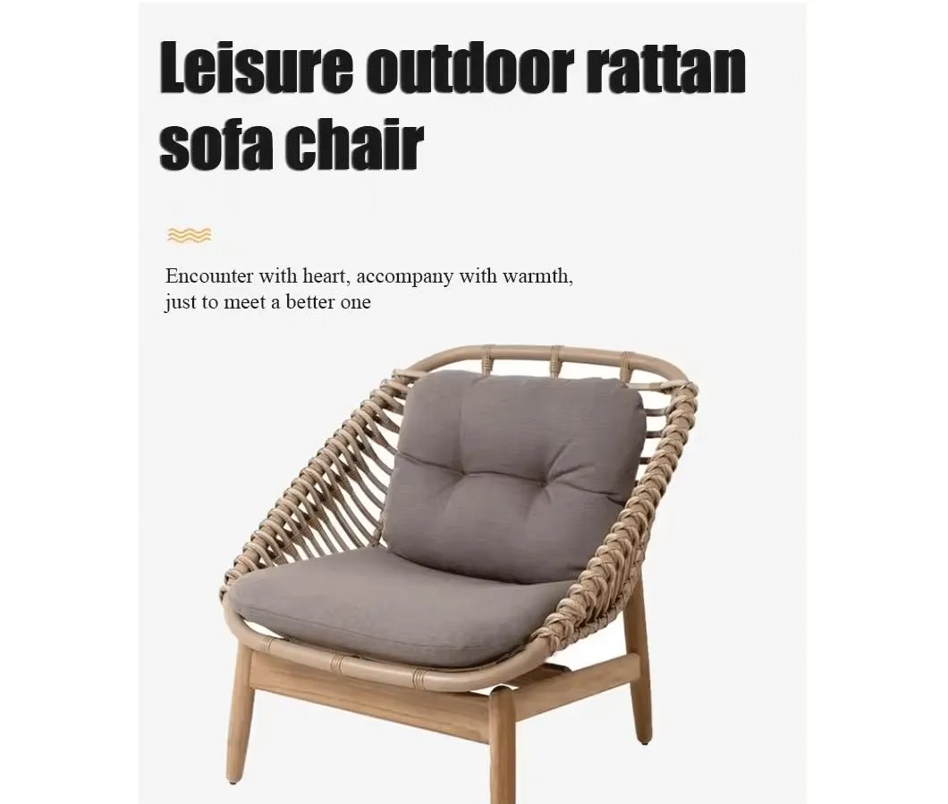 Modern Rattan Furniture Leisure Living Room Sofa Garden Wicker Sofa Chair Set Outdoor Furniture