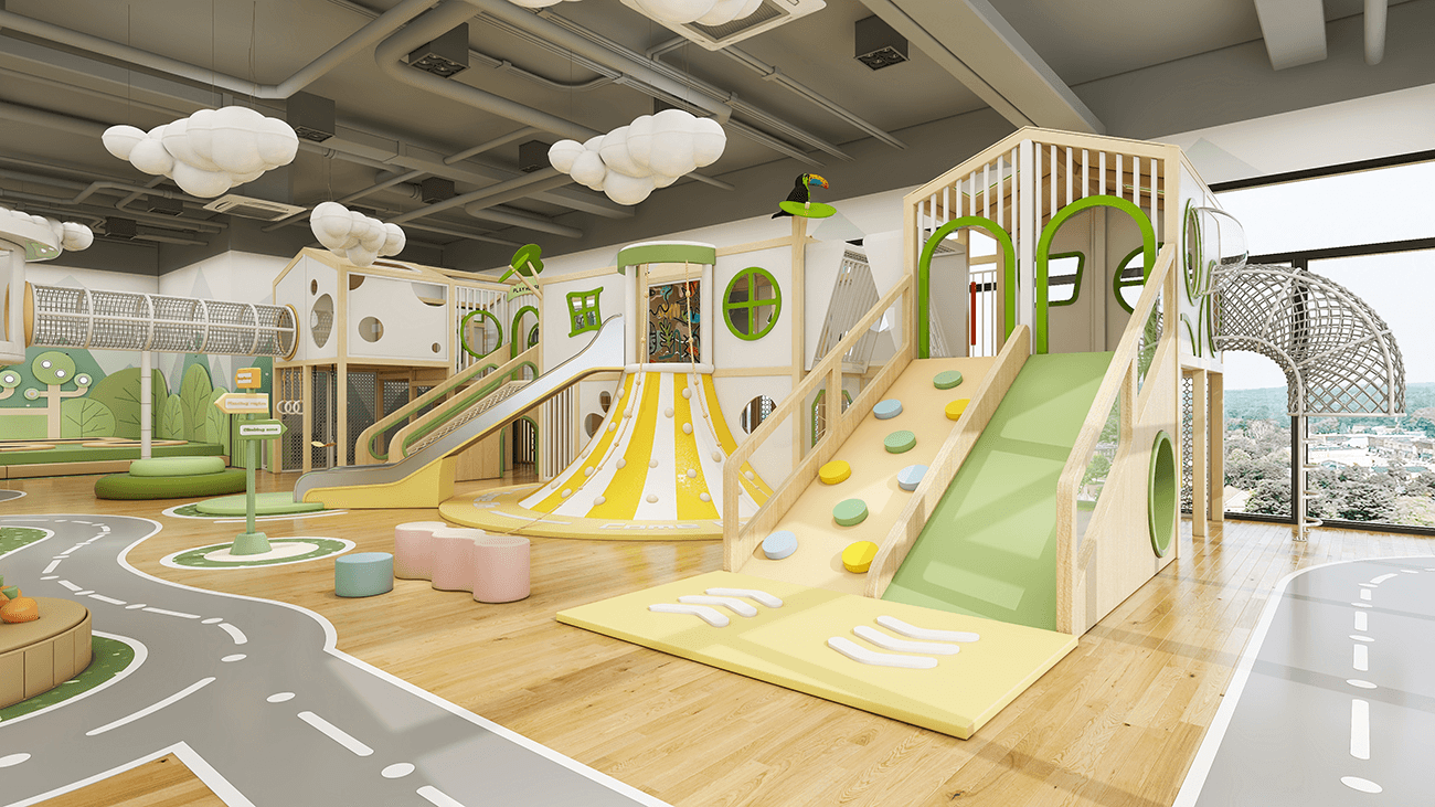 Best Selling Customized Indoor Playground Furniture Multiple Colors Kids' Care After Class Play Center