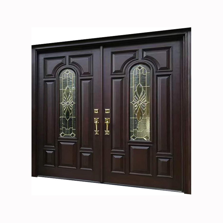 Surprise Price 5 Years Soundproof Wooden Double Door For Night Club Villa Large Wood Double Door