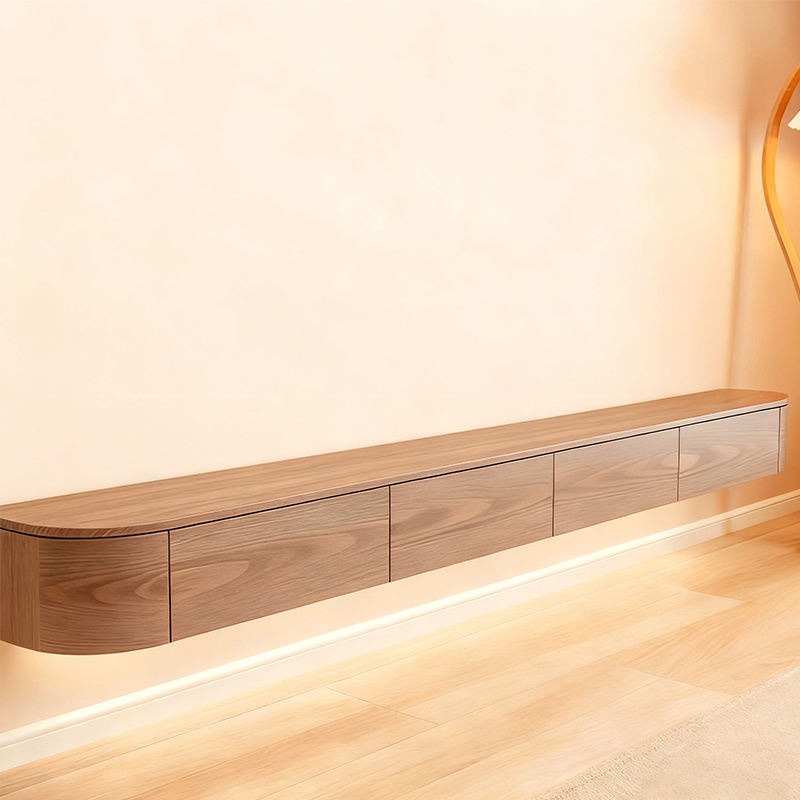 OEM Wall Mounted TV Cabinet Living Room Custom Dimensions Colors Modern Floating Media Console Unit