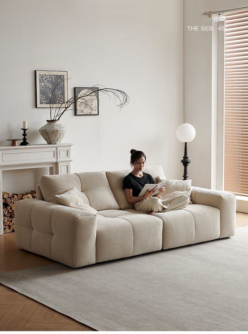 Fabric Sofa Movable Backrest pixel Sofa Mobile Backrest Living Room Modern Minimalist Sitting Deep Chenille