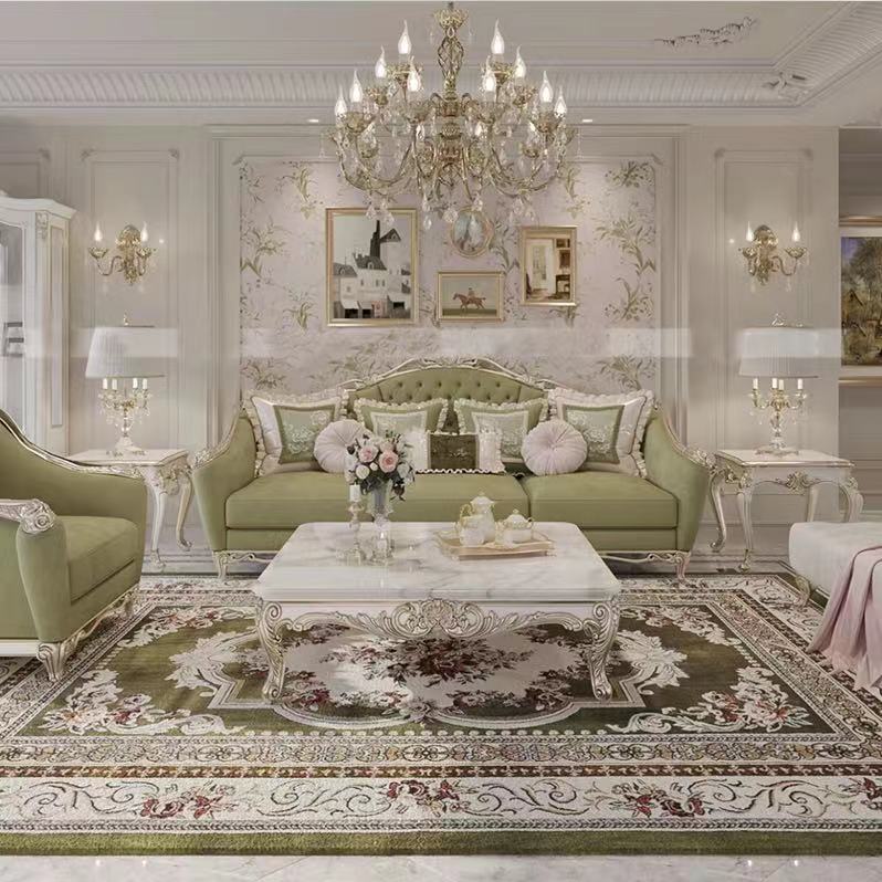 French Luxury Palace Style Sectional Sofa Solid Wood Carved Neo-classical European Style for Living Room Villa Furniture