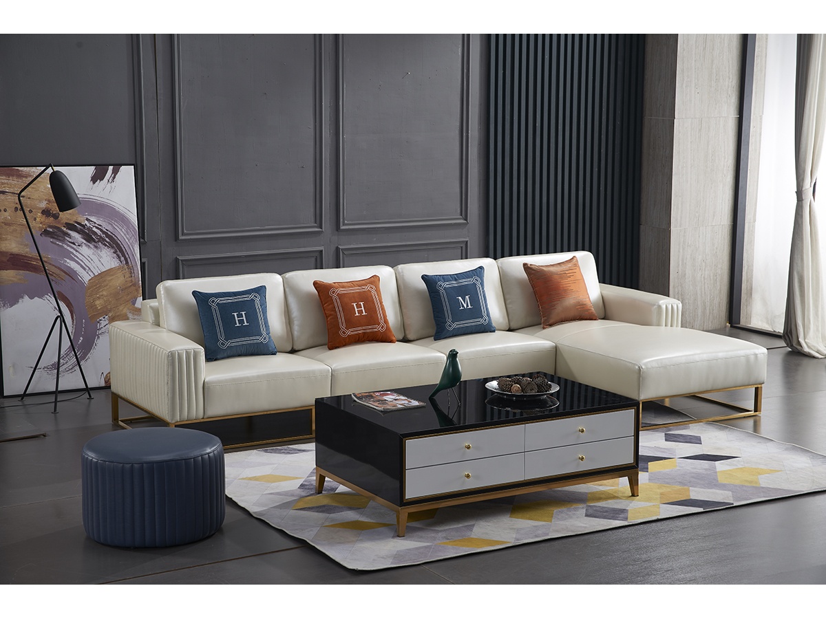 Factory Big Sale Luxury Modern Designed Living Room Furniture Genuine Leather 1 Seat 2 Seat 3 Seat Sofa Sectional