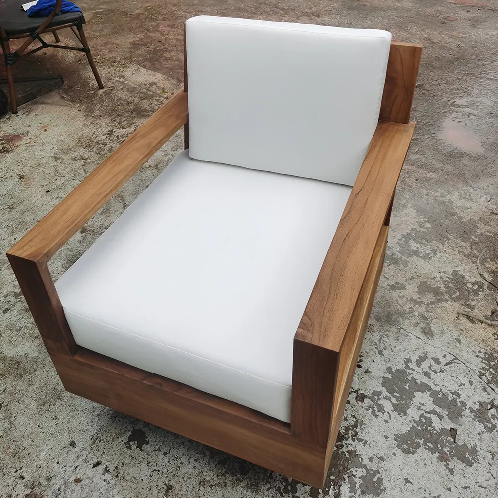 Wholesale Waterproof Furniture with Cushions Living Room Balcony Patio Hotel Teak Wood Garden Sectional Outdoor Sofa