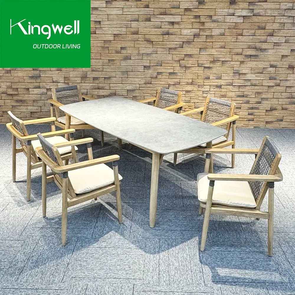 Bar Garden Outdoor Patio Furniture Teak Dining Table and Chair Set