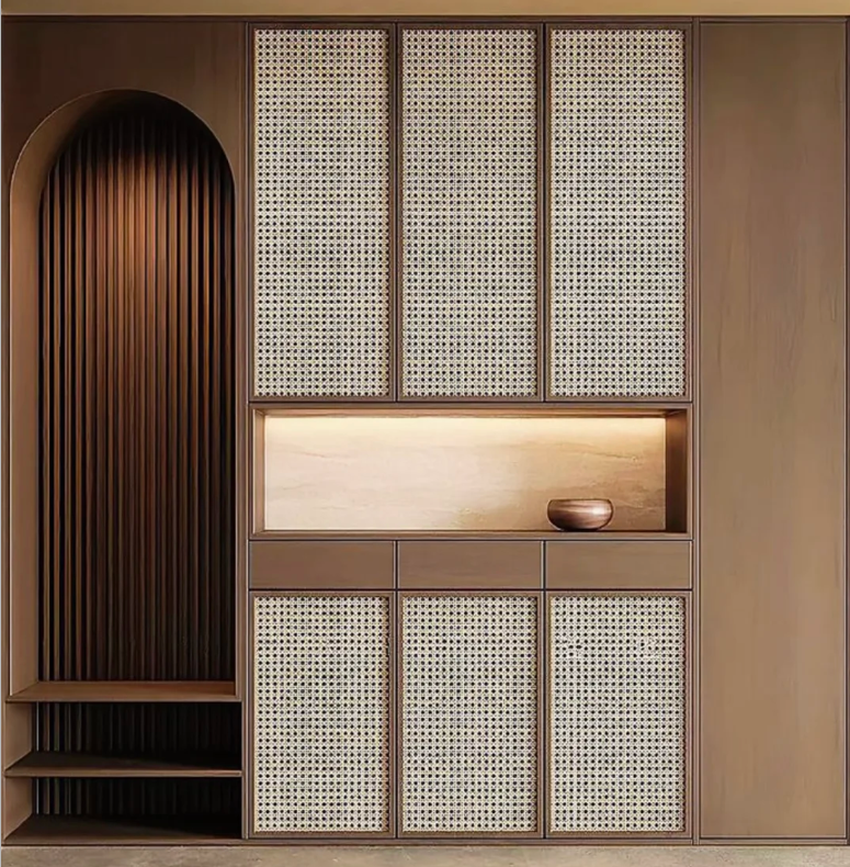 Nordic Style Wall Cabinet Four Doors Drawers Luxury Custom Shoe Rack High Temperature Resistance Stunning