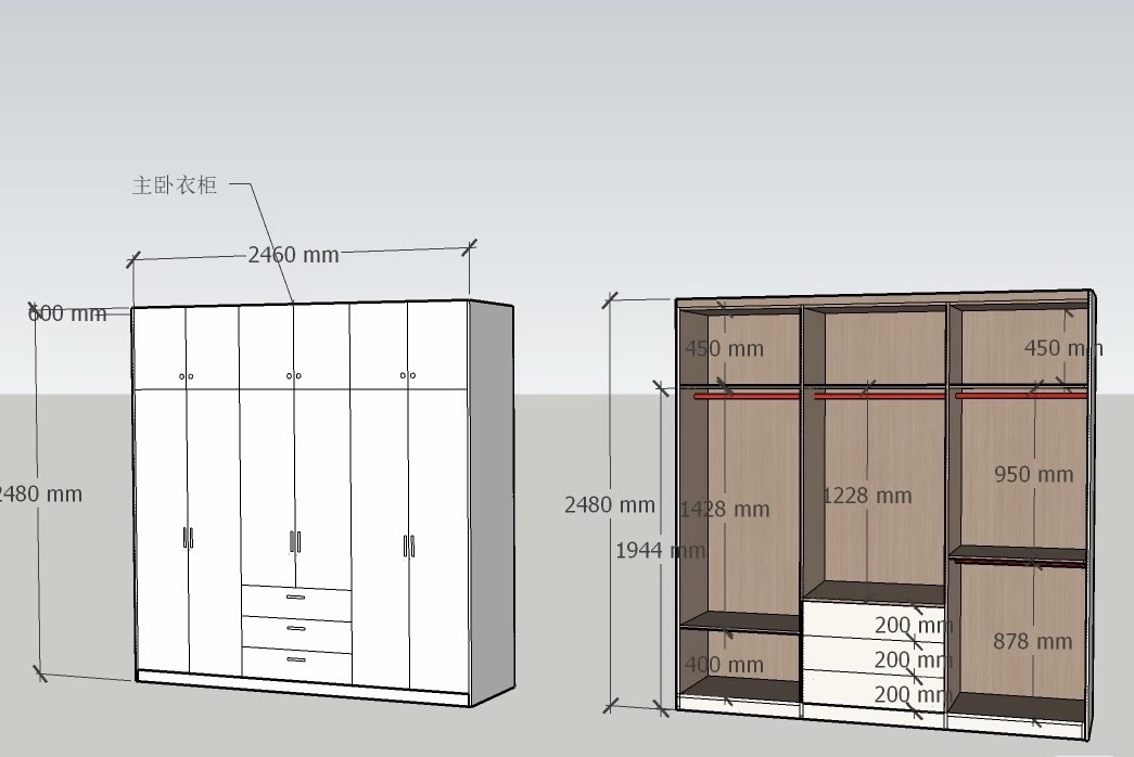 Customized Portable Solid Wood Wardrobe Cabinet Modern Design Durable Home Bedroom Living Room Closet Organization Furniture