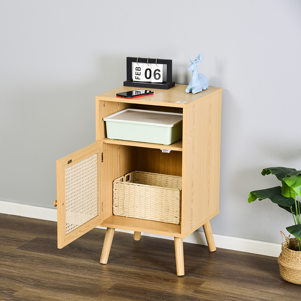 Bamboo Bedroom Night Stand Table Bedside Table Nightstands with Drawer