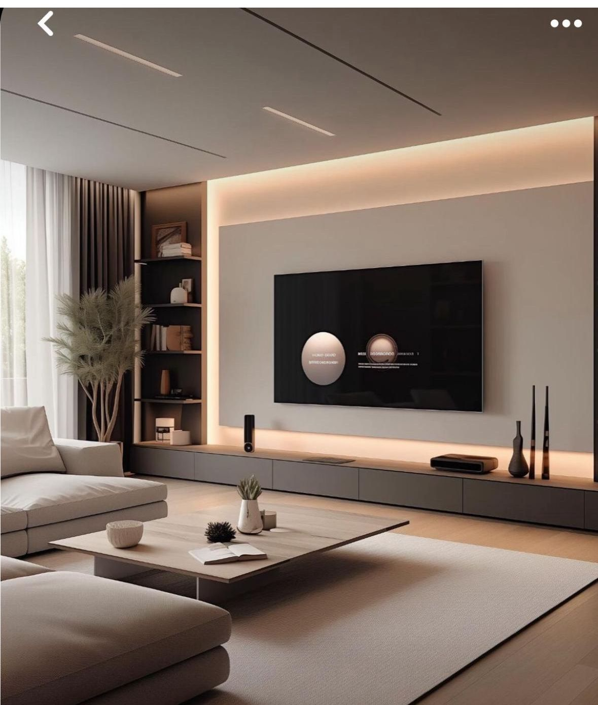 Customizable Solid Wood TV Wall Unit-Modular Large Capacity Storage Cabinet Set Modern Luxury Style LED Light Optional