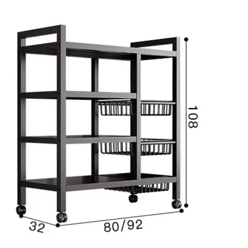 Household Floor Standing Multi Story Dining Sideboard Multi Functional Cabinet Storage Rack for Fruits Vegetables