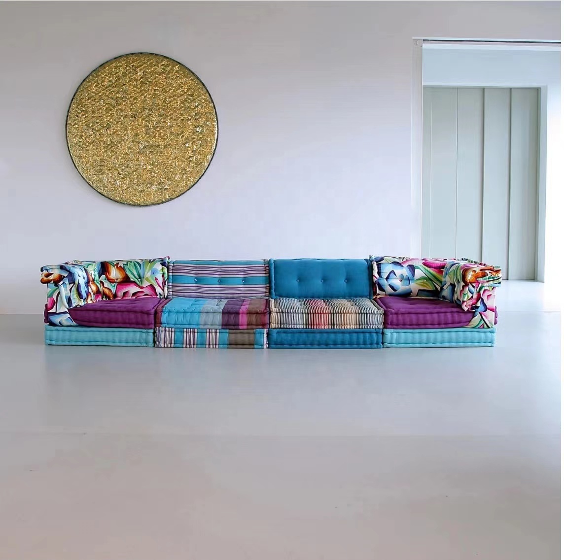 Modern Living Room Furniture Fabric Modular Adjustable Sofa Corduroy Customized Sectional Sofa