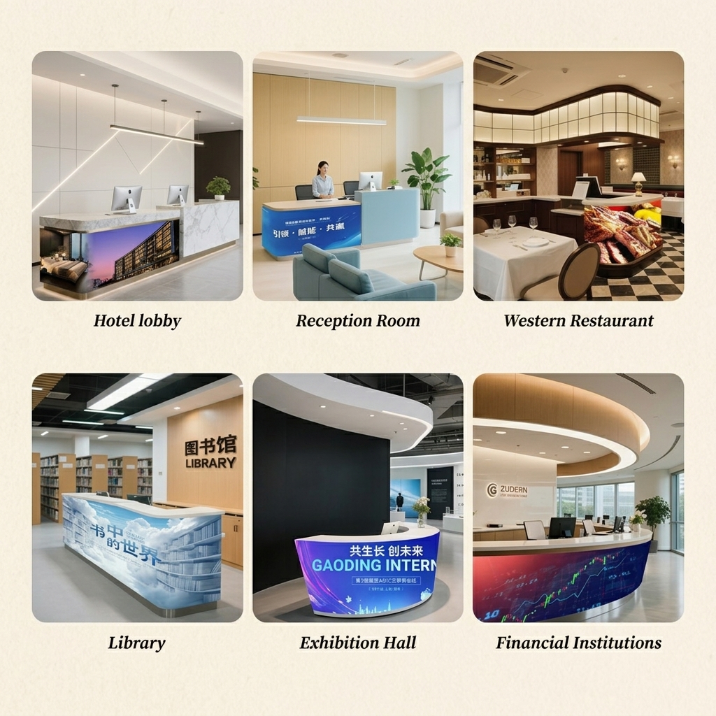 P2.5 Customized Size LED Booths For Digital Signage DJ Console And Front Desk Screen With Indoor LED Dj Table
