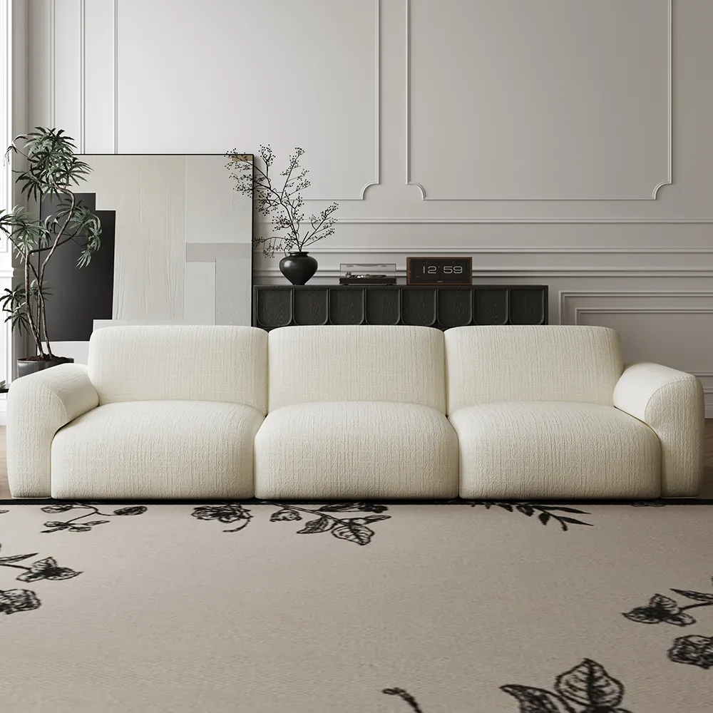 Atunus Modern Chenille Fabric Sectional Modular Sofa Set Electric Leisure Sofa Couch Armrests Cozy Living Room Design