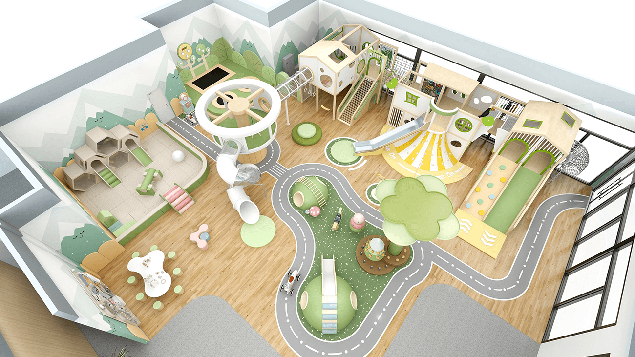 Best Selling Customized Indoor Playground Furniture Multiple Colors Kids' Care After Class Play Center