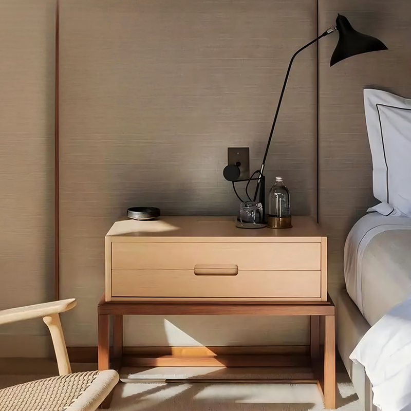 Manufacturer Wholesale Minimalist Nightstand with Drawer Modern Bedside Table Stylish Bedroom Storage Cabinet Furniture