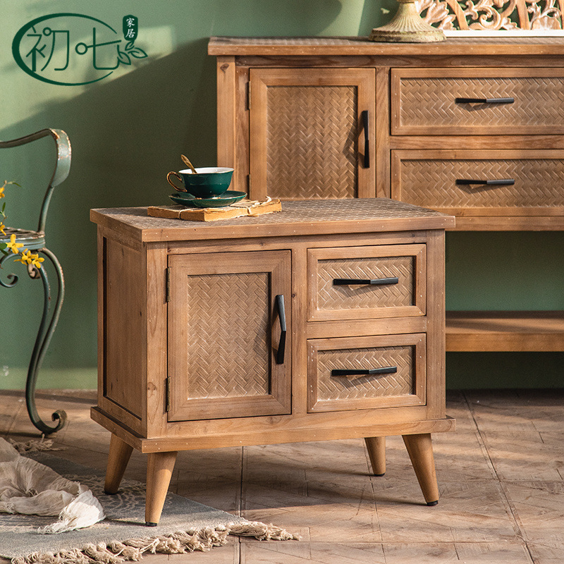 [Brand] Wooden Console Table with Storage Drawers and Door Sideboard for Living Room for All Ages