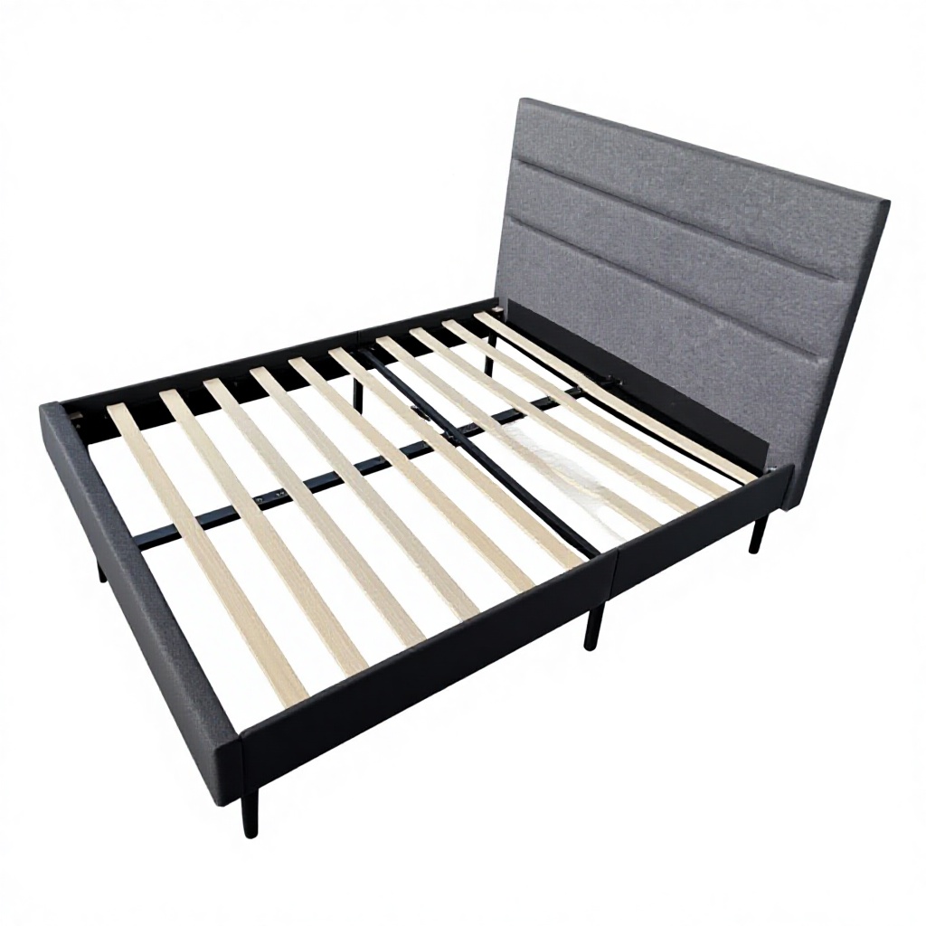 Minimalist Design King &amp; Queen Size Upholstered Bed Frame Soft Bedroom Furniture