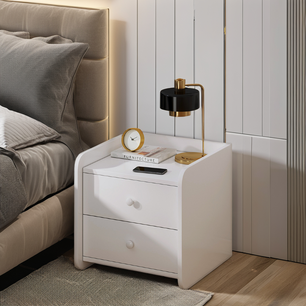 Economical Simple Modern Solid Wood Adjustable Bedside Storage Rack &amp; Nightstand for Bedroom Furniture Living Room Chest Drawers