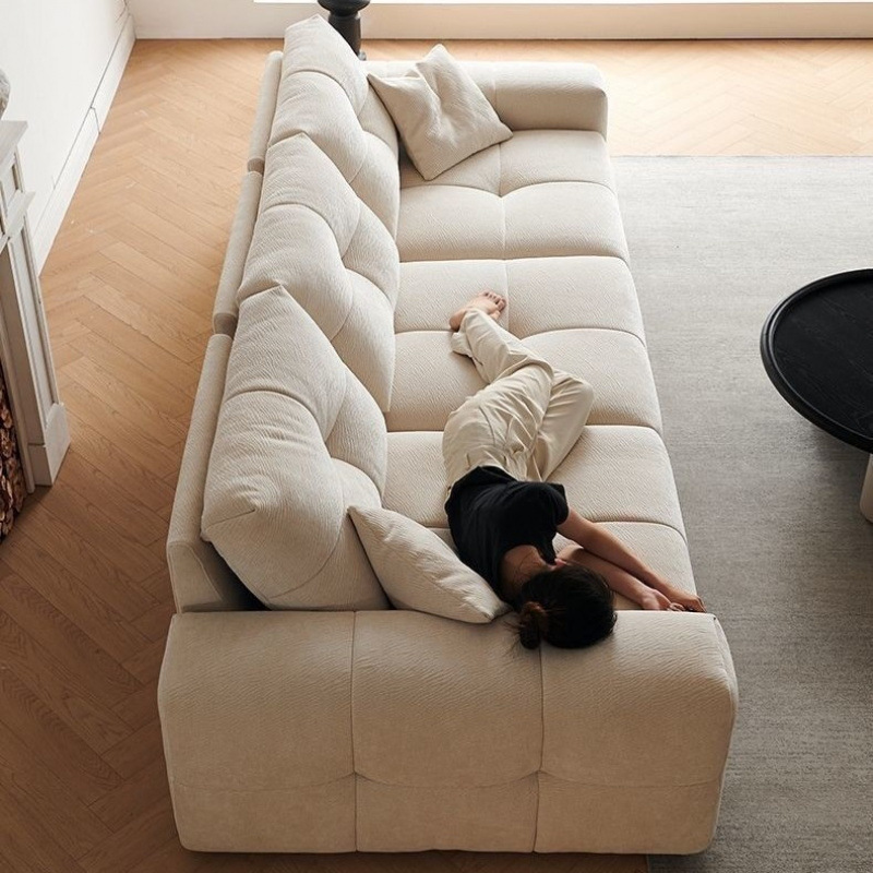 Fabric Sofa Movable Backrest pixel Sofa Mobile Backrest Living Room Modern Minimalist Sitting Deep Chenille