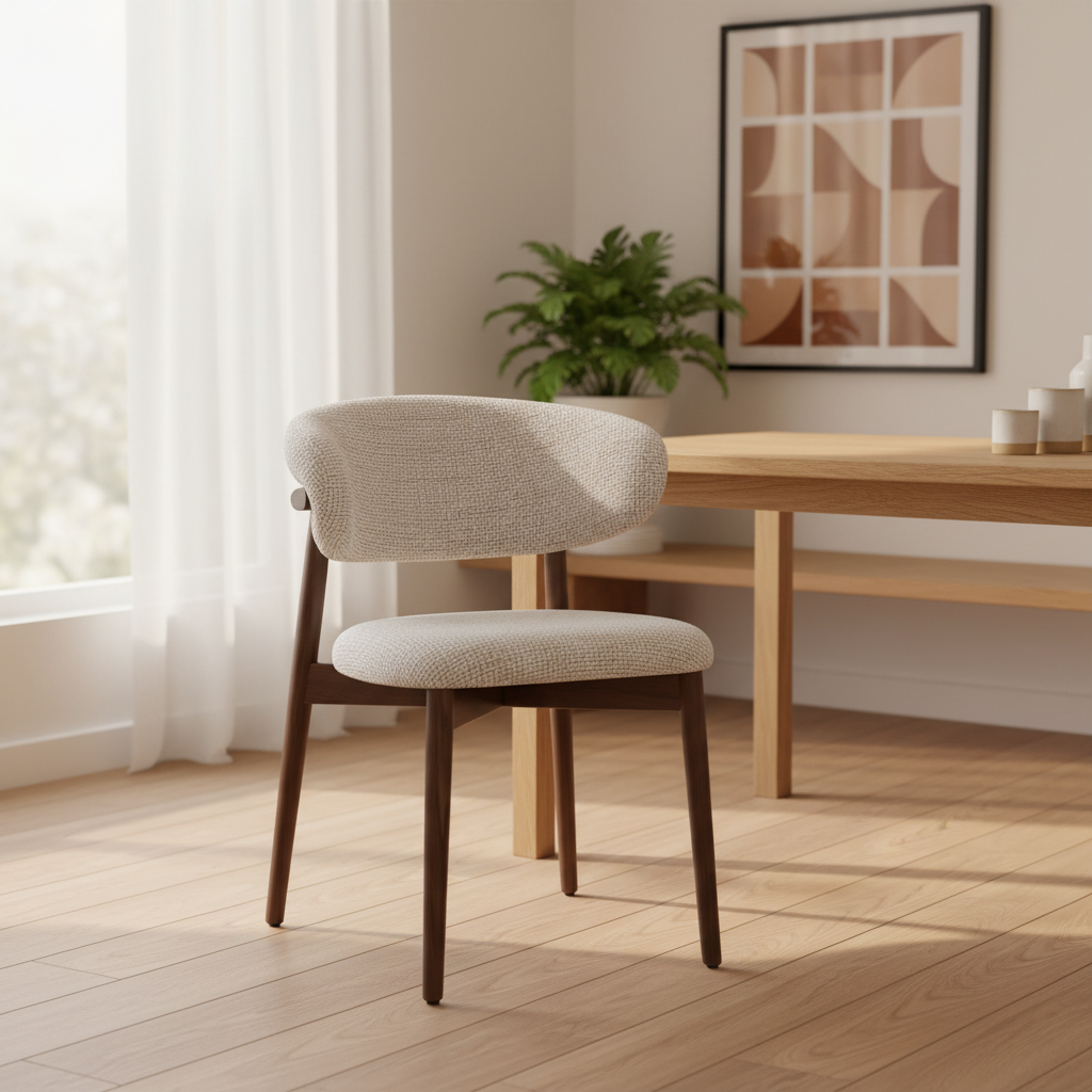 Nordic Modern Solid Wood Dining Chair With Backrest Factory Price For Home Dining Room In Family Living Room Or Hotel Use
