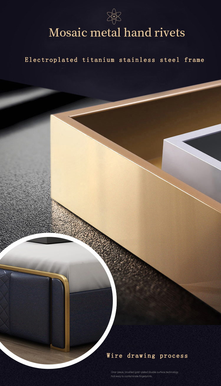 Luxury Natural Bedroom Nightstand BedsideTable