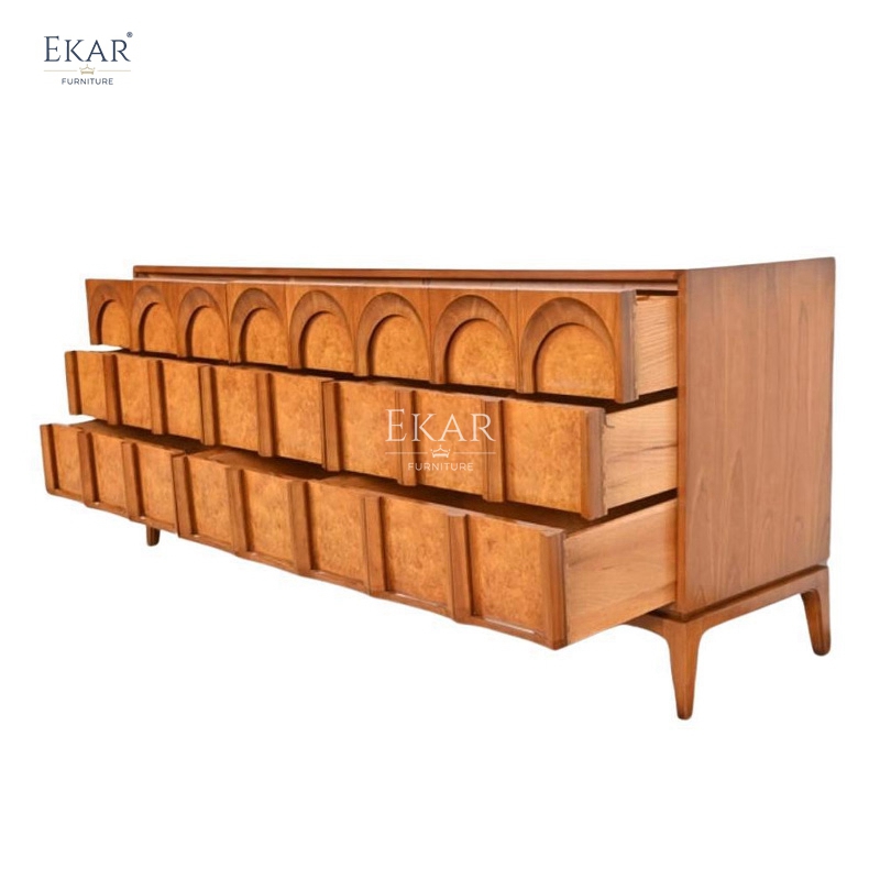 Modern Solid Wood Dining Room Sideboard Multi-layer Storage Cabinet Suitable for Kitchen and Home