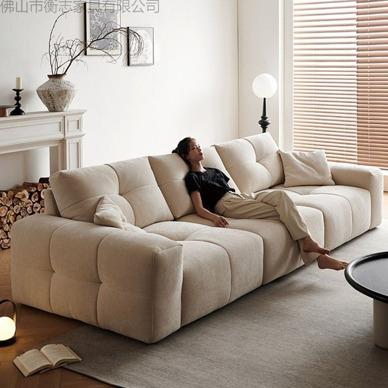 Fabric Sofa Movable Backrest pixel Sofa Mobile Backrest Living Room Modern Minimalist Sitting Deep Chenille