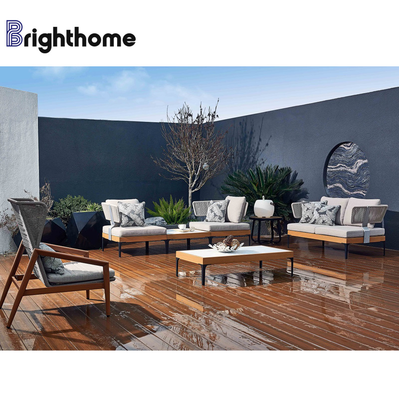 Factory Price Outdoor Sofa Aluminum Furniture Set for Living Room Hotel Courtyard