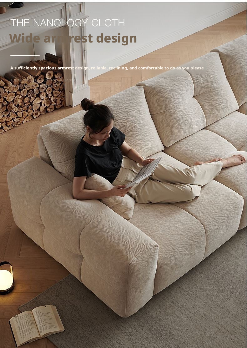 Fabric Sofa Movable Backrest pixel Sofa Mobile Backrest Living Room Modern Minimalist Sitting Deep Chenille
