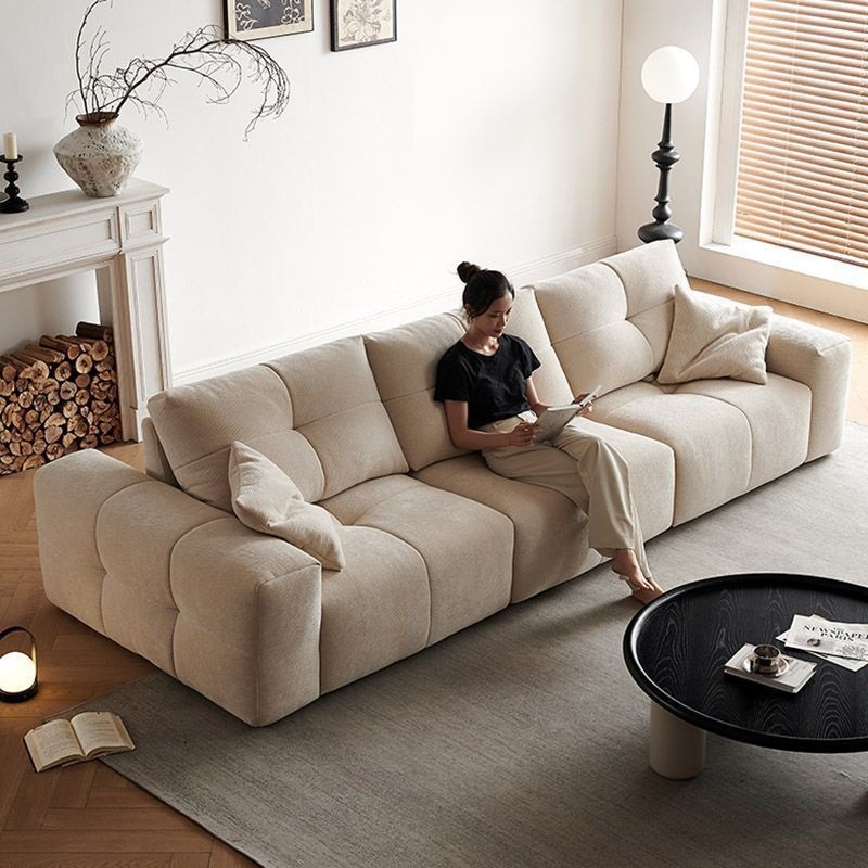 Fabric Sofa Movable Backrest pixel Sofa Mobile Backrest Living Room Modern Minimalist Sitting Deep Chenille