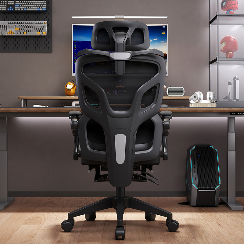 High Quality Oversized Swivel Mesh Lumbar Support Ergonomic Conference Gaming Office Black Reclining Computer Chair