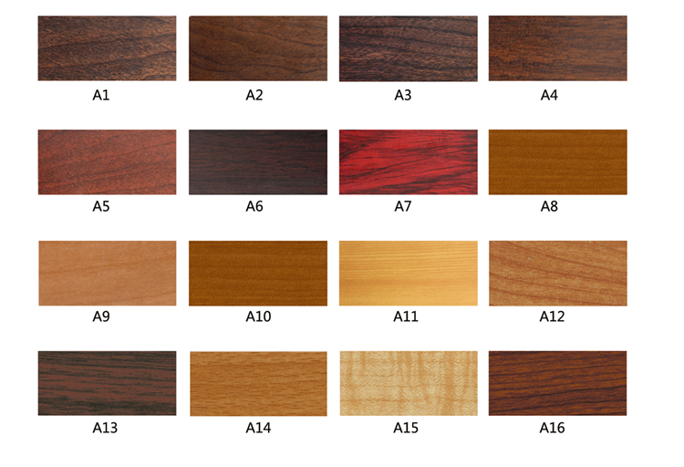 Imitation wood color samples