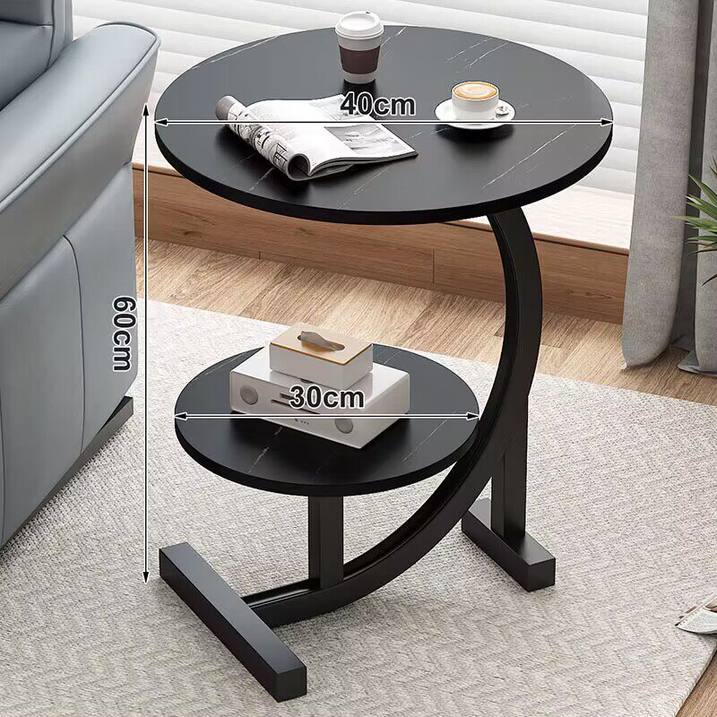Cross-border supply Small Coffee Table Modern Minimalist Living Room Side Table Double-layer storage Sofa Side Table
