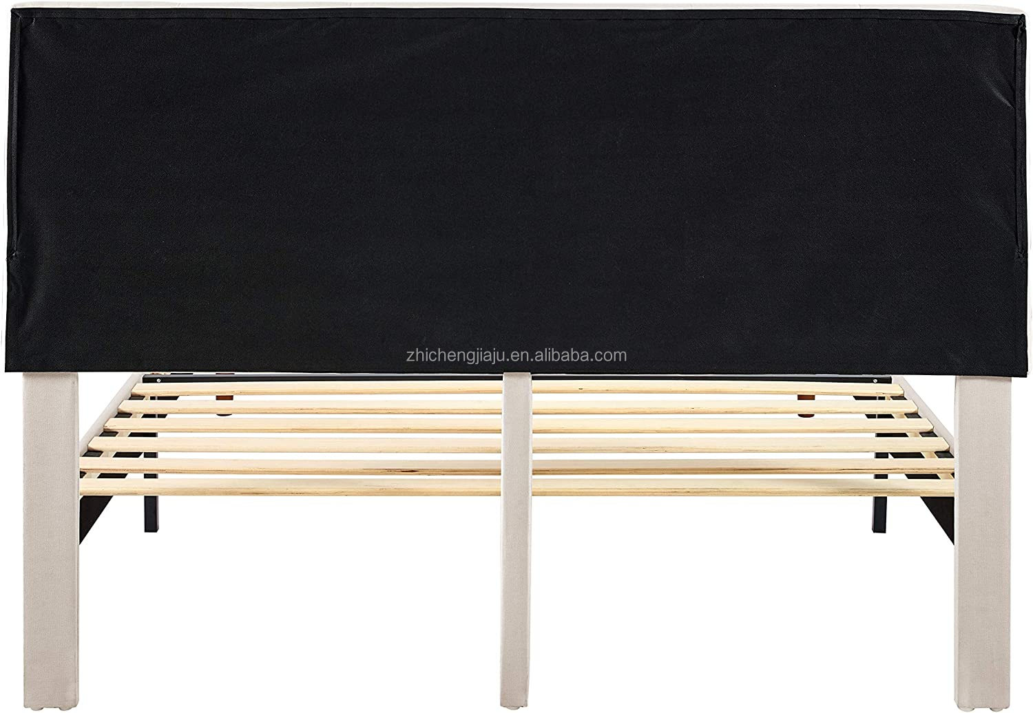 Hot Selling Thick Headboard Button Tufted Sleigh Fabric Bed Frame