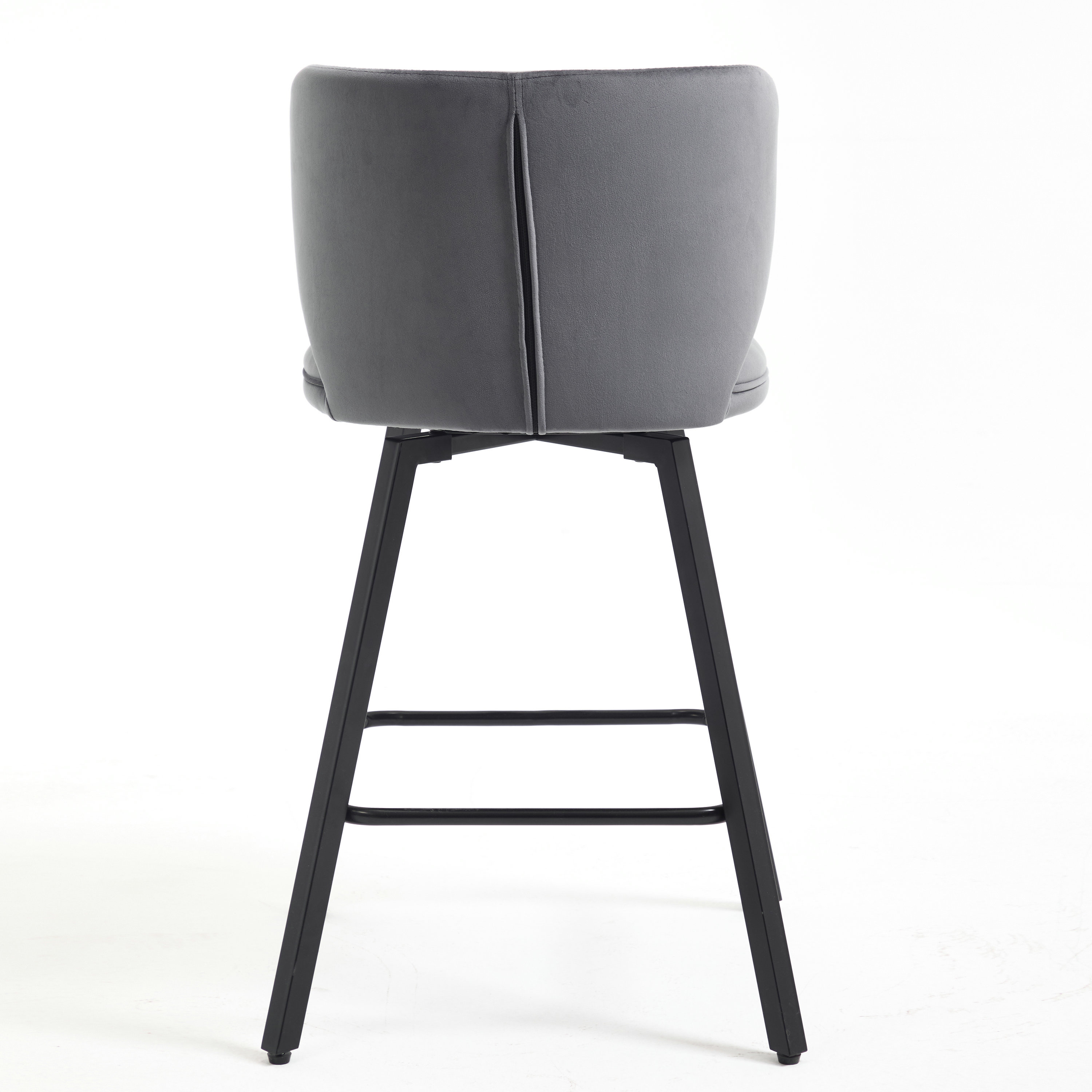 2026 Swivel Metal Counter Height Modern Breakfast Upholstered Bar Stools for Kitchen Island Mall Living Room Luxury Commercial